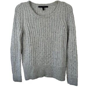 White House Black Market Wool Blend Silver Embellishments Sweater Women's XS